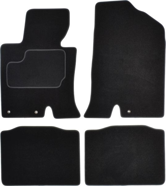 Set Covorase Auto Mocheta Fata + Spate Mammooth Kia Optima 1 2010→ Negru MMT A041 KIA120 PRM 01