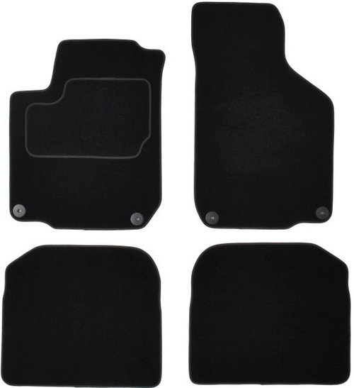Set Covorase Auto Mocheta Fata + Spate Mammooth Volkswagen Bora 1998-2013 Negru MMT A041 VW15 PRM 01