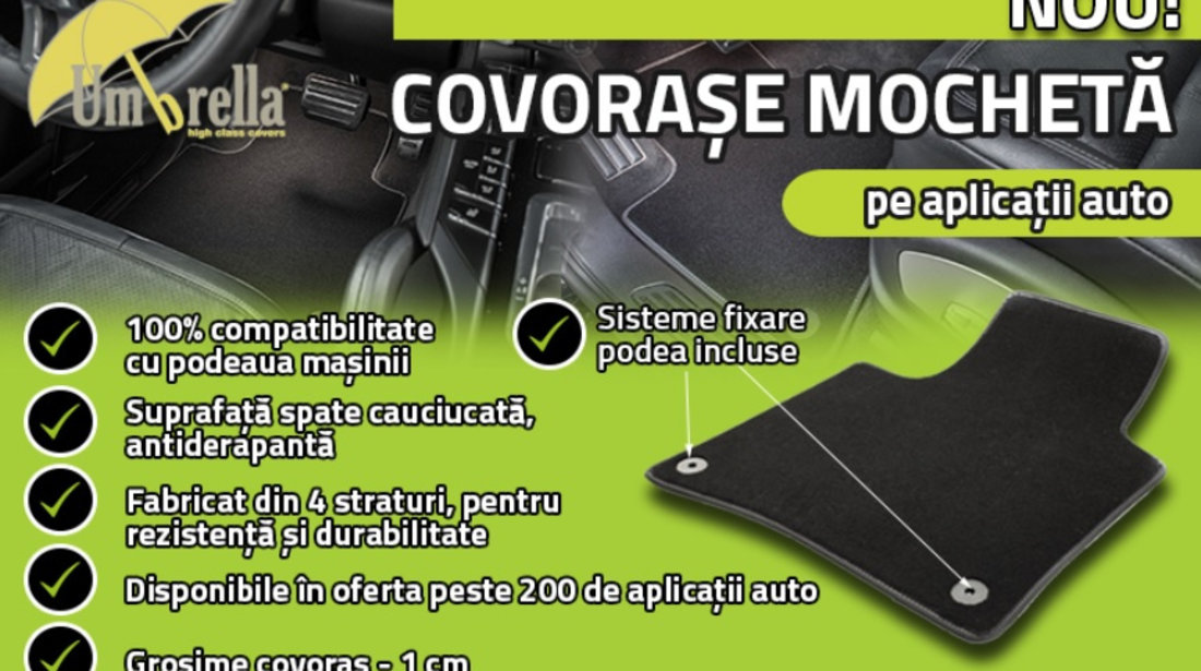 Set Covorase Auto Mocheta Fata + Spate Umbrella Seat Leon 3 2013→ 3831106360494