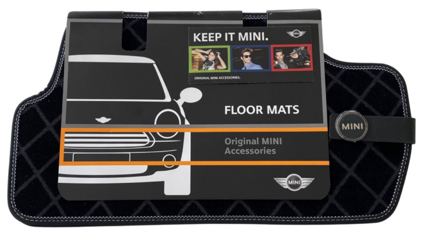 Set Covorase Auto Mocheta Spate Oe Mini Cooper F56 2013→ Essential Black Design 51472354176