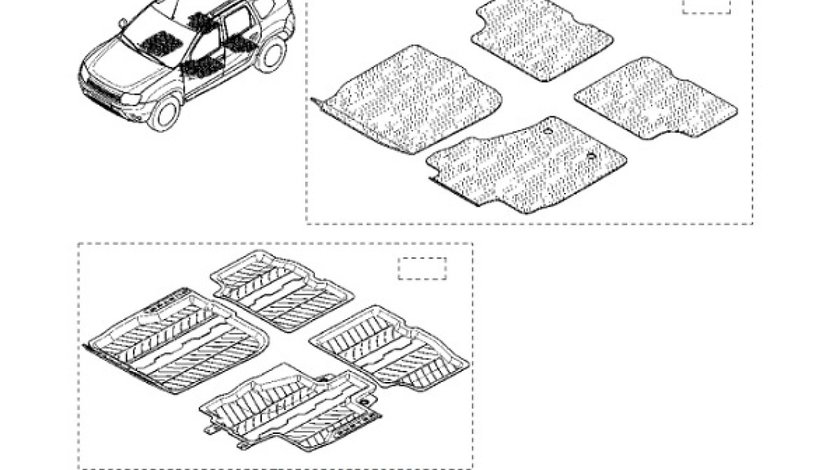SET COVORASE CAUCIUC DUSTER RENAULT 8201581618 <br>