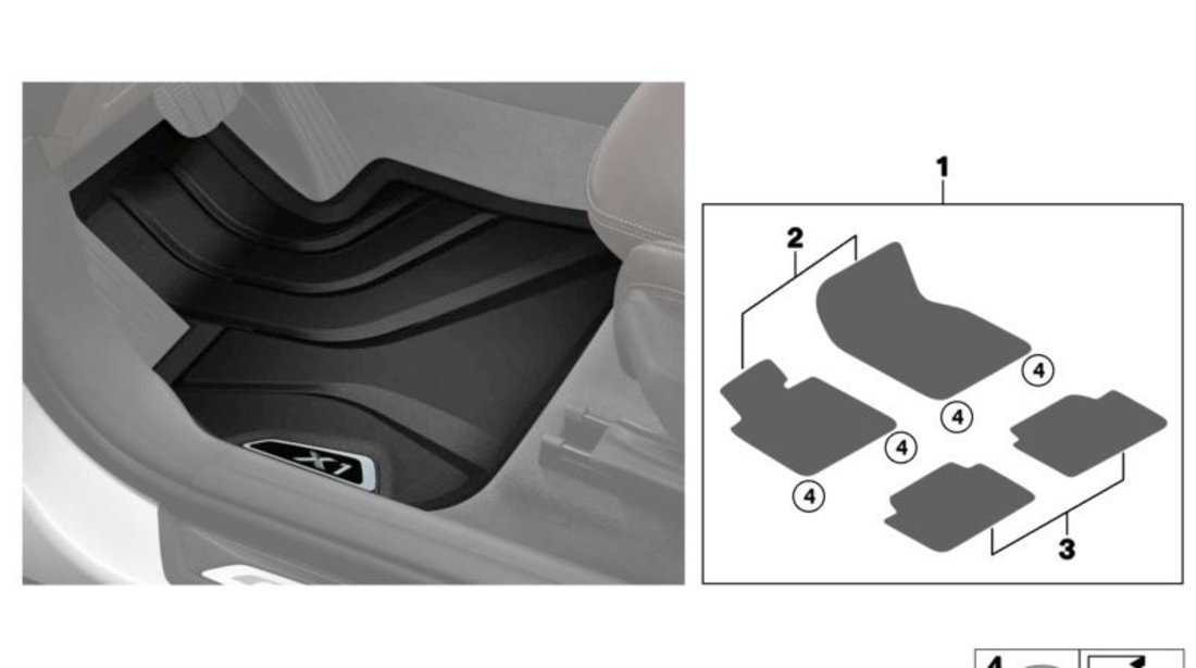 Set Covorase Cauciuc Fata Oe Bmw X1 F48 2014→ 51472365853