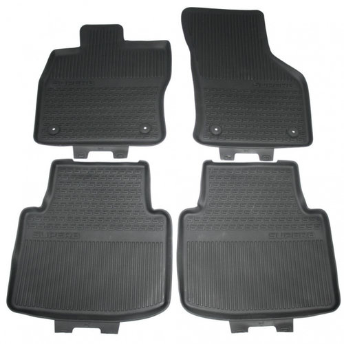 Set Covorase Cauciuc Fata + Spate Oe Skoda Superb 3 3V 2015→ 3V1061551 + 3V0061551
