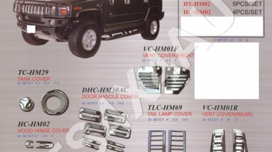 SET CROM HUMMER H2 2003-2005 [36 Buc]