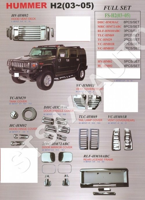 SET CROM HUMMER H2 2003-2005 [36 Buc]