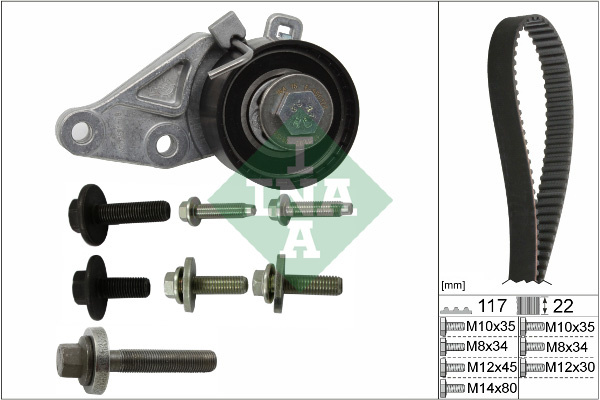 Set curea de distributie (530014010 INA) FORD,FORD AUSTRALIA,MAZDA,VOLVO
