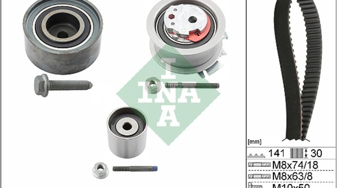 Set curea de distributie (530040510 INA) AUDI,CHRYSLER,DODGE,JEEP,MITSUBISHI,SEAT,SKODA,VW