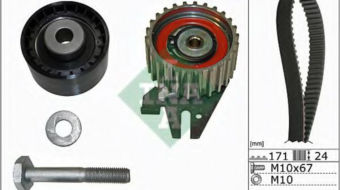 Set curea de distributie ALFA ROMEO 159 (939) (2005 - 2011) INA 530 0606 10 piesa NOUA