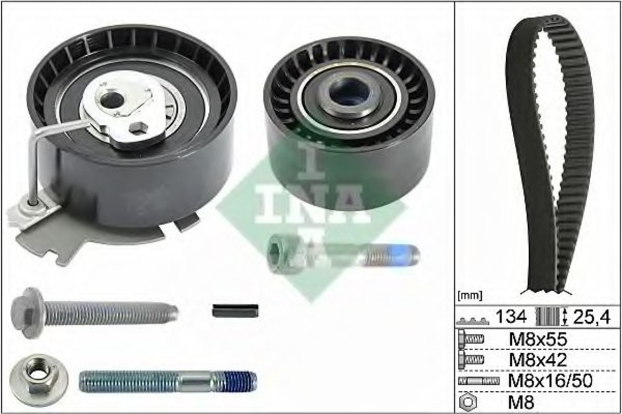 Set curea de distributie CITROEN BERLINGO caroserie (M) (1996 - 2016) INA 530 0379 10 piesa NOUA