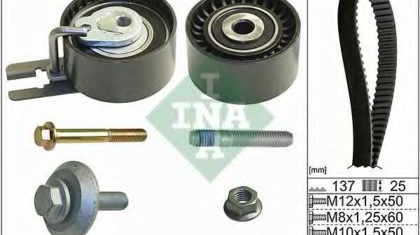 Set curea de distributie CITROEN C3 I (FC) (2002 - 2016) INA 530 0375 10 piesa NOUA