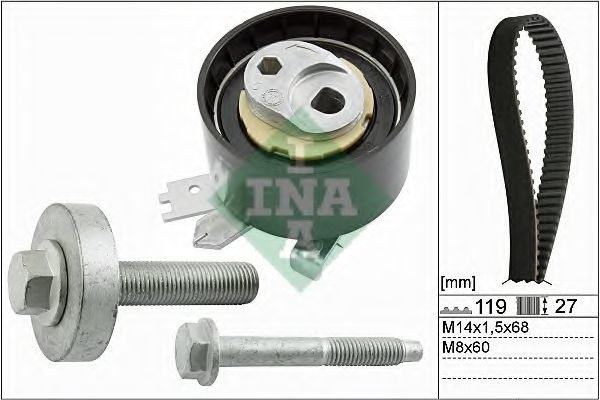 Set curea de distributie DACIA DOKKER Express (2012 - 2016) INA 530 0607 10 piesa NOUA