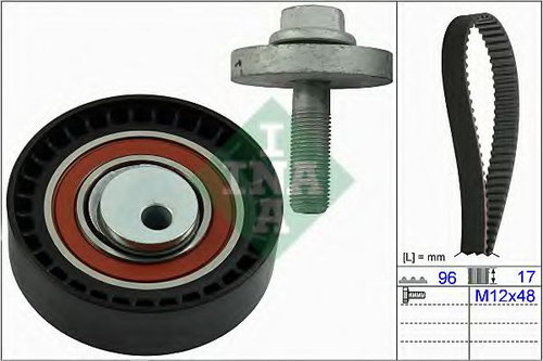 Set curea de distributie DACIA LODGY (2012 - 2016) INA 530 0604 10 piesa NOUA