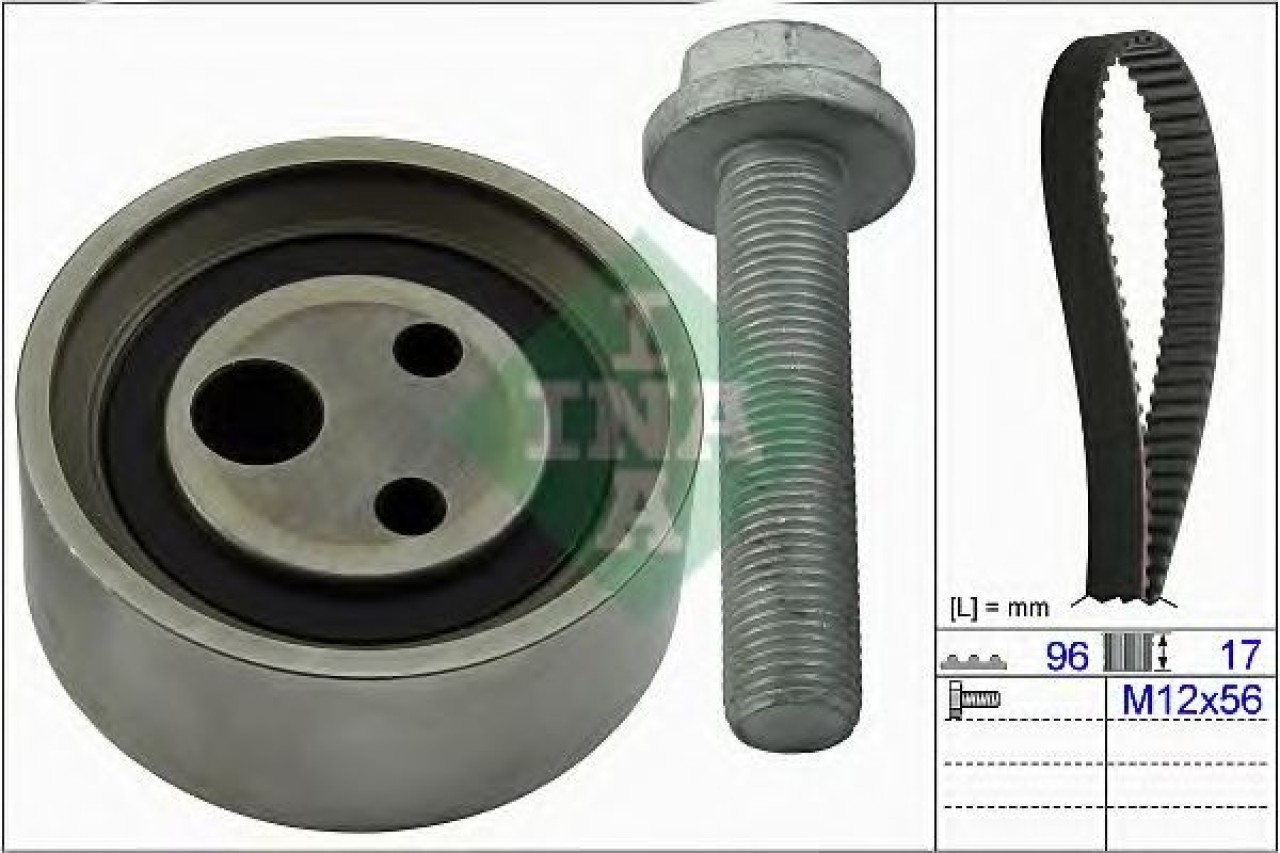 Set curea de distributie DACIA LOGAN (LS) (2004 - 2016) INA 530 0490 10 piesa NOUA
