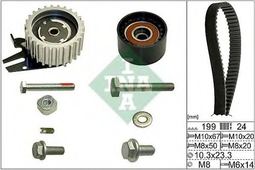 Set curea de distributie FIAT FREEMONT (JC, JF) (2011 - 2016) INA 530 0562 10 piesa NOUA