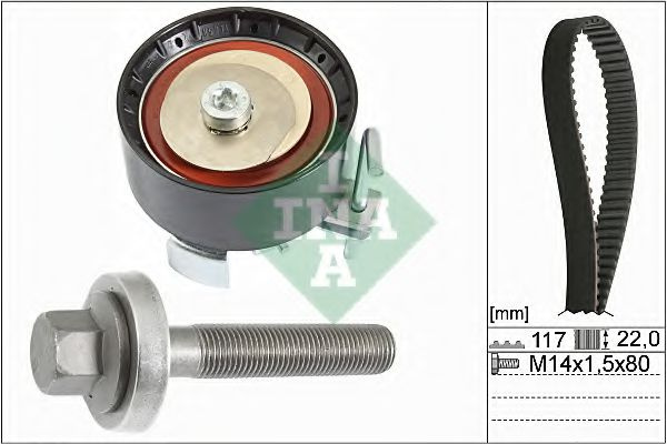 Set curea de distributie FORD C-MAX II Van (2010 - 2016) INA 530 0605 10 piesa NOUA