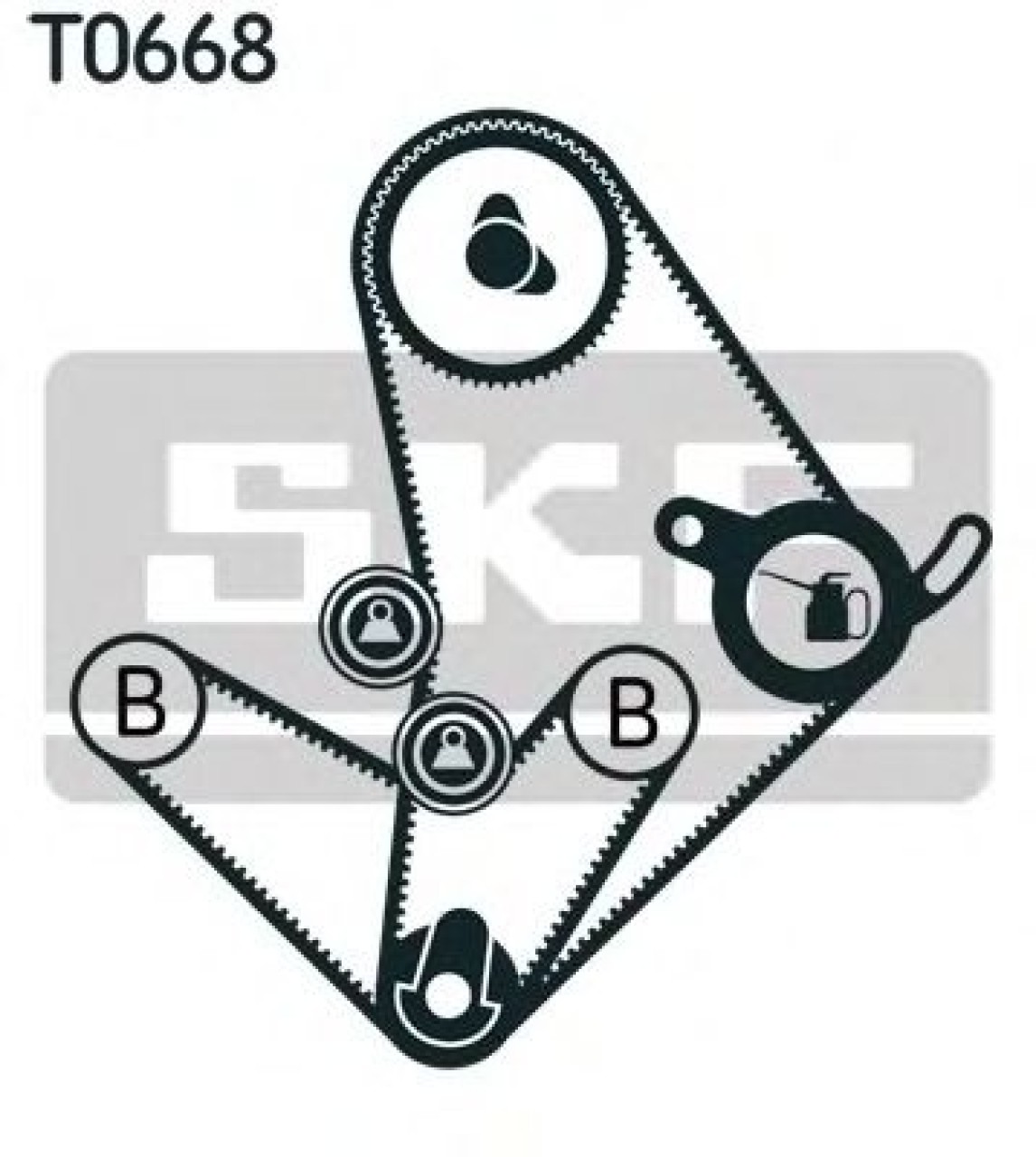 Set curea de distributie HYUNDAI H-1 platou / sasiu (2000 - 2005) SKF VKMA 95014 piesa NOUA