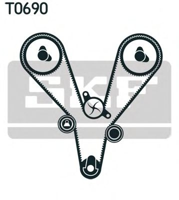 Set curea de distributie HYUNDAI SONATA IV (EF) (1998 - 2005) SKF VKMA 95657 piesa NOUA