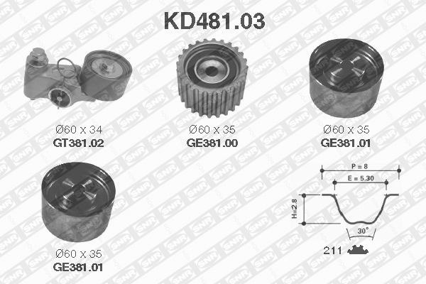 Set curea de distributie (KD48103 NTN SNR)