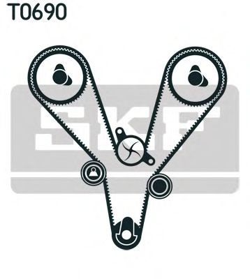 Set curea de distributie KIA MAGENTIS (GD) (2001 - 2005) SKF VKMA 95657 piesa NOUA
