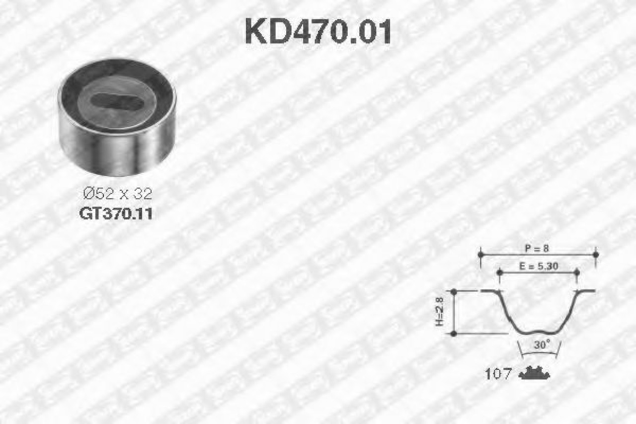 Set curea de distributie KIA RIO combi (DC) (2000 - 2005) SNR KD470.01 piesa NOUA