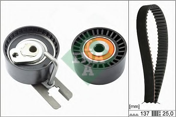 Set curea de distributie MAZDA 3 (BK) (2003 - 2009) INA 530 0632 10 piesa NOUA