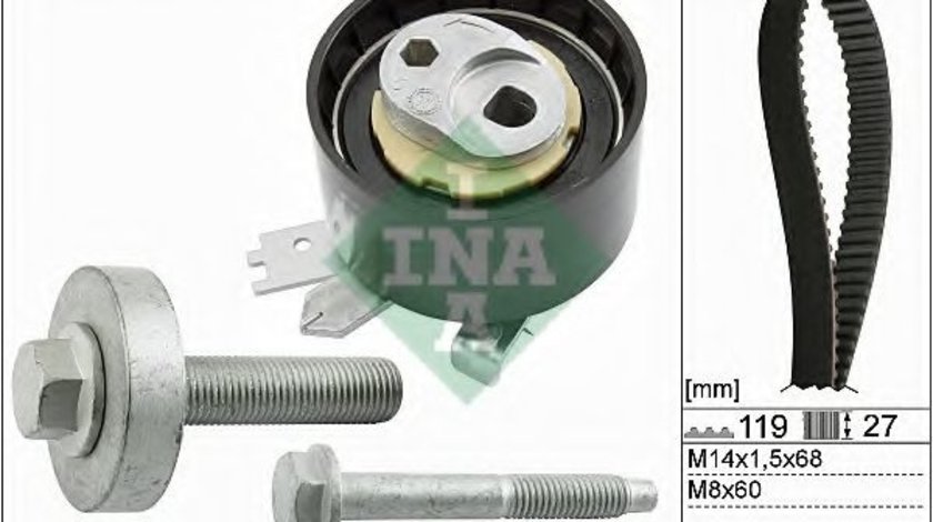 Set curea de distributie NISSAN NOTE (E12) (2013 - 2016) INA 530 0607 10 piesa NOUA