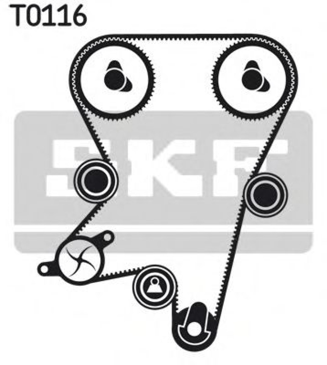 Set curea de distributie OPEL ASTRA F Hatchback (53, 54, 58, 59) (1991 - 1998) SKF VKMA 05222 piesa NOUA
