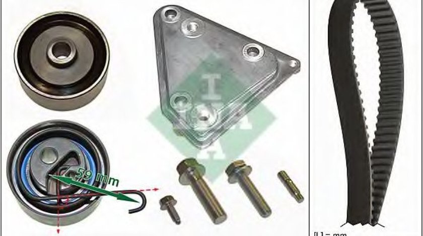 Set curea de distributie OPEL ASTRA G Combi (F35) (1998 - 2009) INA 530 0492 10 piesa NOUA