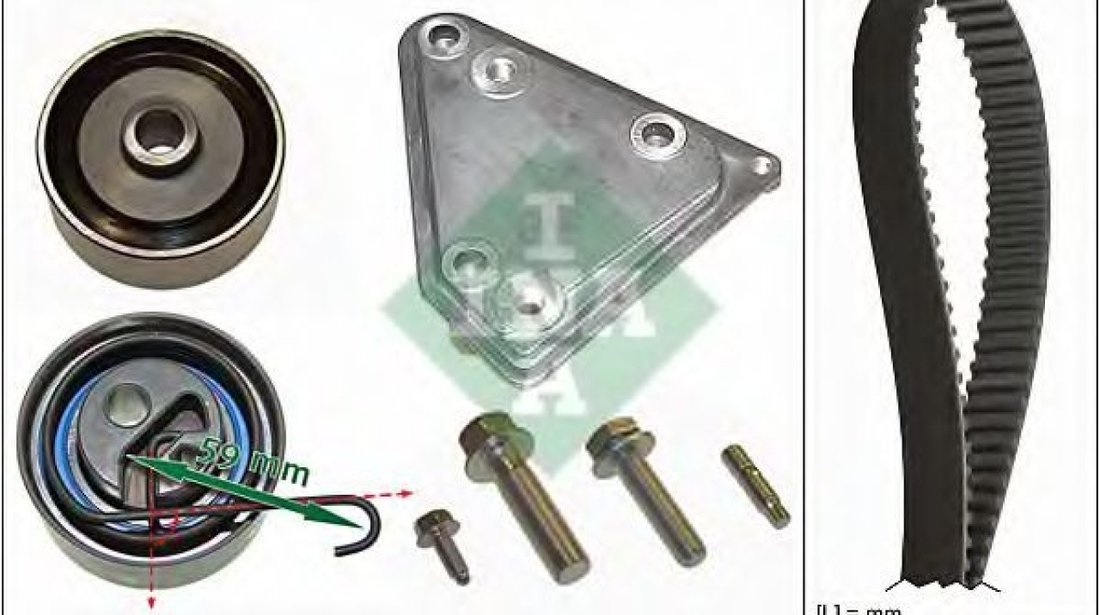 Set curea de distributie OPEL ASTRA G Hatchback (F48, F08) (1998 - 2009) INA 530 0492 10 piesa NOUA