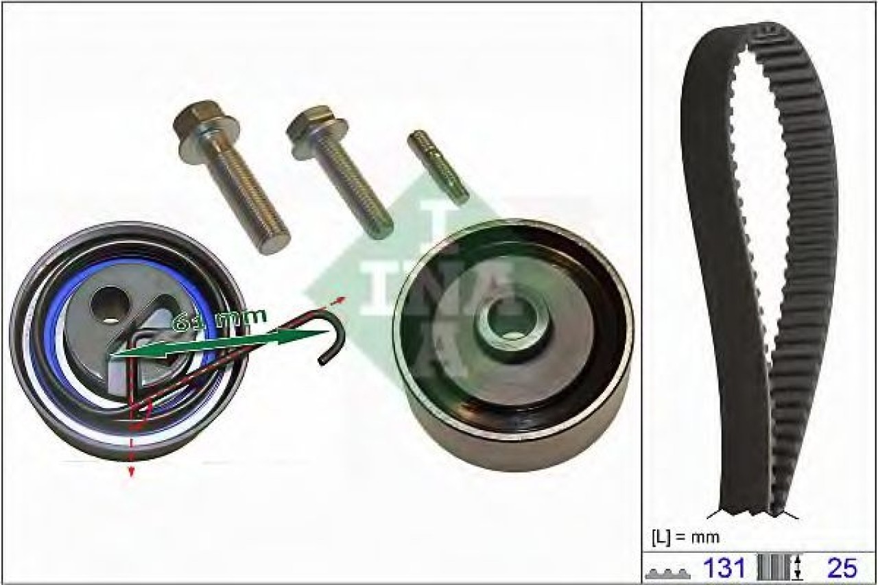 Set curea de distributie OPEL ASTRA H GTC (L08) (2005 - 2016) INA 530 0338 10 piesa NOUA