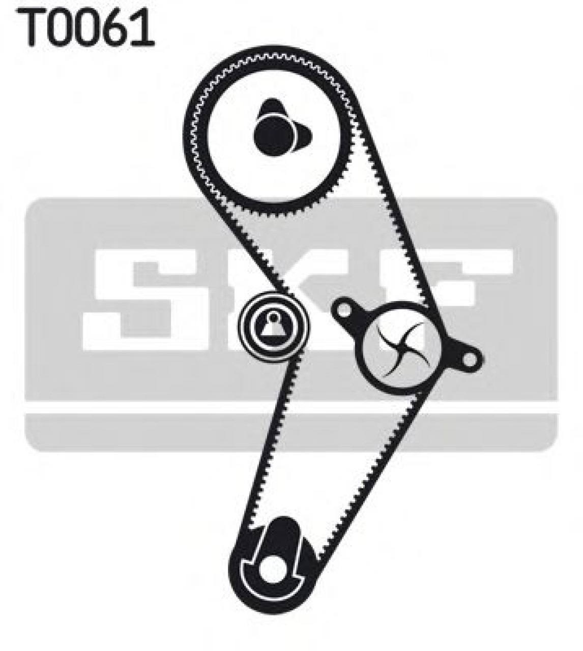 Set curea de distributie RENAULT CLIO I (B/C57, 5/357) (1990 - 1998) SKF VKMA 06000 piesa NOUA
