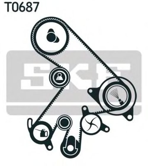 Set curea de distributie TOYOTA COROLLA Verso (ZER, ZZE12, R1) (2004 - 2009) SKF VKMA 91303 piesa NO...