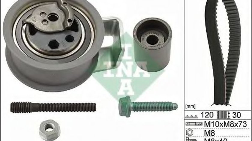 Set curea de distributie VW PASSAT (3B2) (1996 - 2001) INA 530 0091 10 piesa NOUA