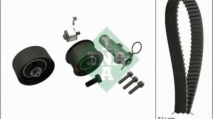 Set curea de distributie VW PASSAT Variant (3B6) (2000 - 2005) INA 530 0179 10 piesa NOUA