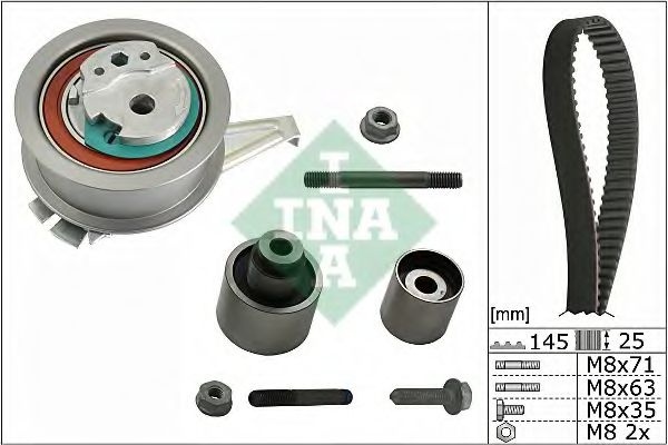 Set curea de distributie VW TIGUAN (5N) (2007 - 2016) INA 530 0650 10 piesa NOUA