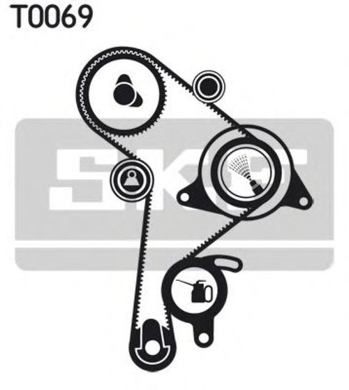 Set curea de distributie VW TRANSPORTER IV bus (70XB, 70XC, 7DB, 7DW, 7DK) (1990 - 2003) SKF VKMA 01...