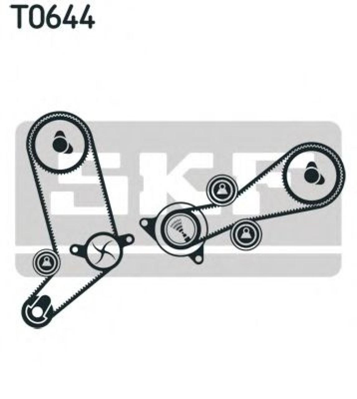 Set curea de distributie VW TRANSPORTER IV bus (70XB, 70XC, 7DB, 7DW, 7DK) (1990 - 2003) SKF VKMA 01258 piesa NOUA