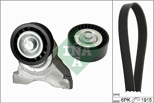 Set curea transmisie cu caneluri (529000710 INA) FORD