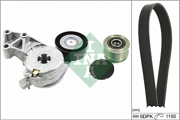 Set curea transmisie cu caneluri (529002210 INA) AUDI,SEAT,SKODA,VW