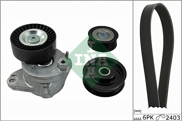 Set curea transmisie cu caneluri (529003410 INA) MERCEDES-BENZ
