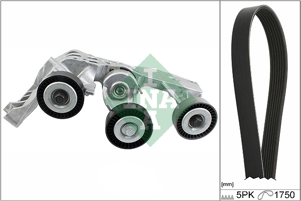 Set curea transmisie cu caneluri (529008110 INA) MERCEDES-BENZ