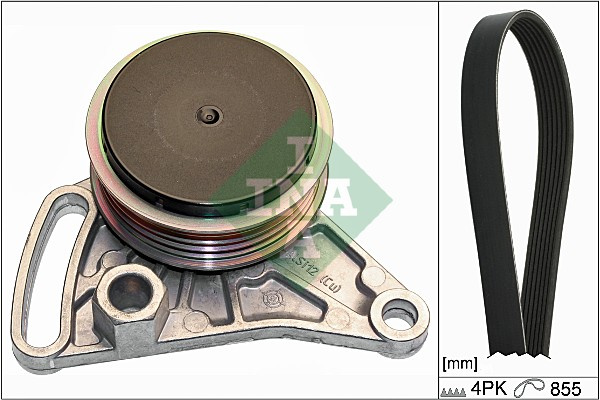 Set curea transmisie cu caneluri (529009910 INA) AUDI,SKODA,VW
