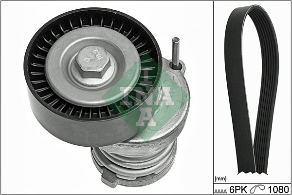 Set curea transmisie cu caneluri (529010310 INA) AUDI,SEAT,SKODA,VW