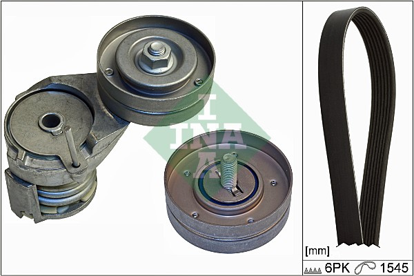 Set curea transmisie cu caneluri (529010810 INA) SEAT,SKODA,VW