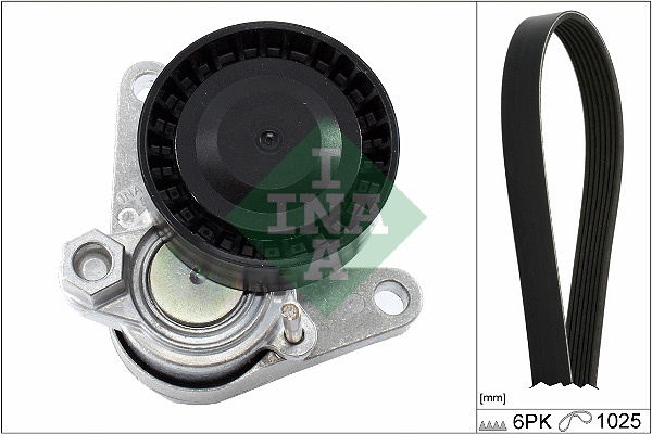 Set curea transmisie cu caneluri (529016710 INA) AUDI,SEAT,SKODA,VW