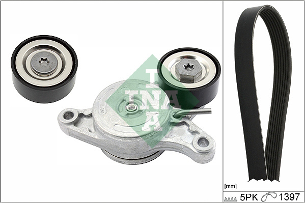Set curea transmisie cu caneluri (529018010 INA) MINI