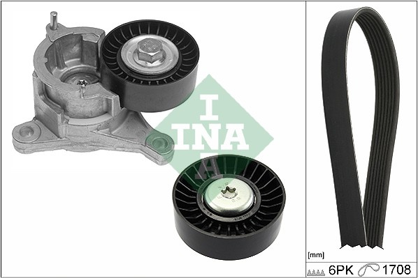 Set curea transmisie cu caneluri (529018410 INA) Citroen,FIAT,PEUGEOT