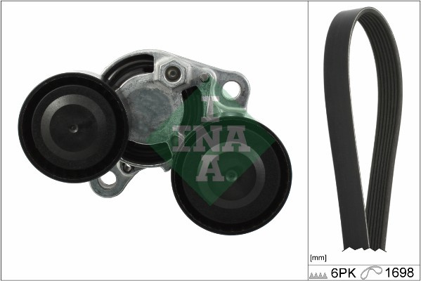 Set curea transmisie cu caneluri (529020610 INA) BMW
