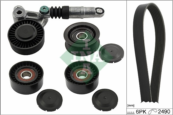 Set curea transmisie cu caneluri (529020910 INA) AUDI
