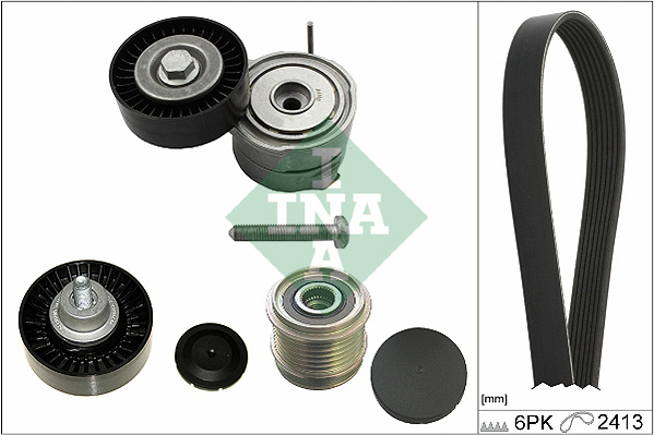 Set curea transmisie cu caneluri (529024210 INA) AUDI